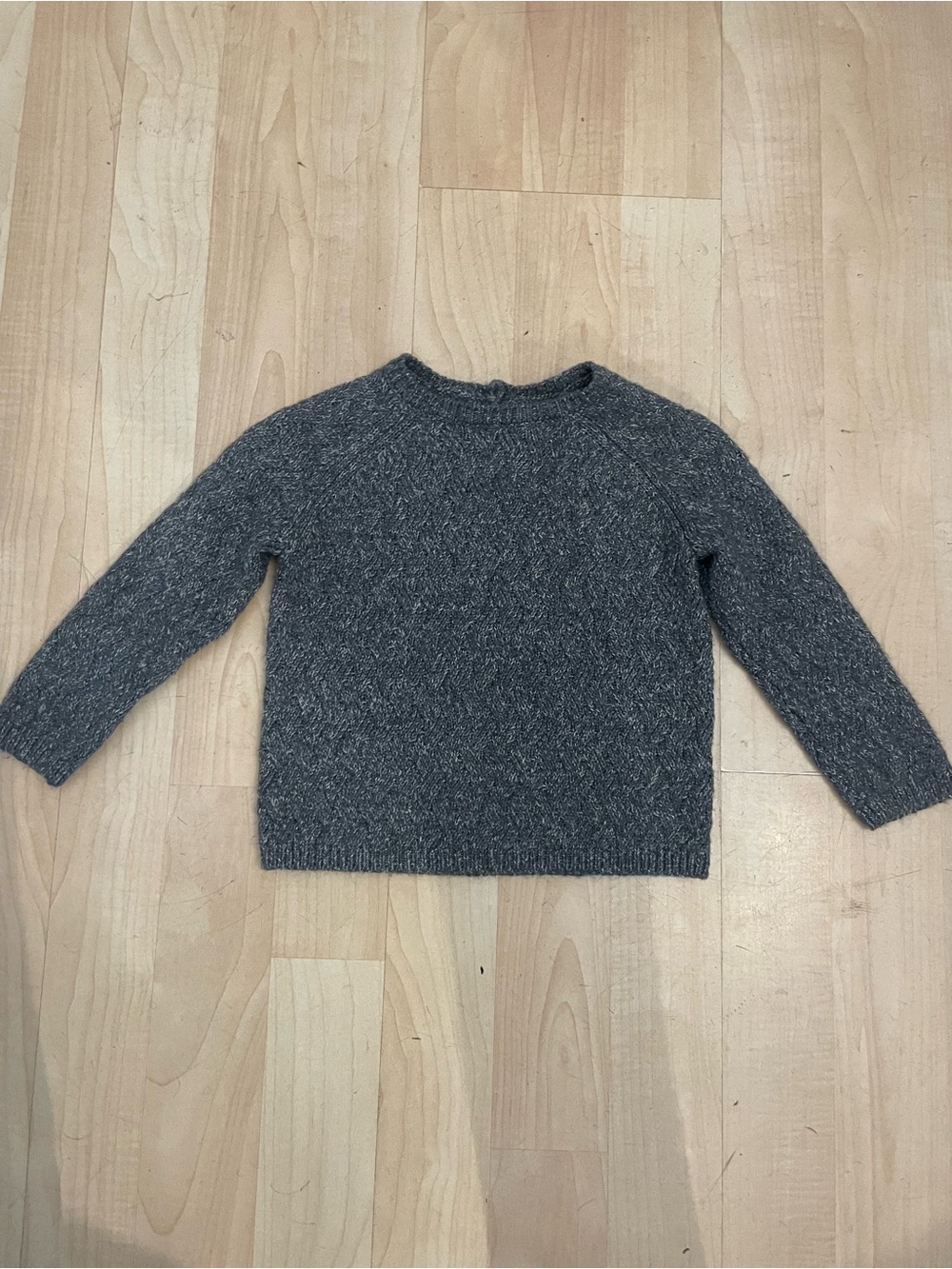 Quincy Mae  Charcoal Heather infant Crewneck Sweater